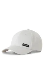 Czapki męskie - Calvin Klein Czapka męska Mężczyźni Bawełna biały jednolity, ONE SIZE - miniaturka - grafika 1