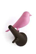 Wieszaki do szafy - QUALY Brązowo-różowe haczyki z ptakami wróbelka - zestaw 2 szt - miniaturka - grafika 1