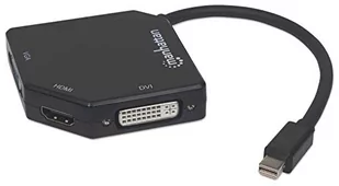 Manhattan Konwerter adapter Mini DisplayPort miniDP na HDMI/DVI/VGA M/F czarny (207720) - Kable komputerowe i do monitorów - miniaturka - grafika 1
