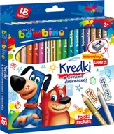 Przybory szkolne - BAMBINO Kredki dla dzieci BAMBINO 18szt 1Y43SY 1Y43SY SAM  ONE SIZE - miniaturka - grafika 1