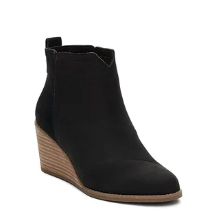 TOMS Damskie botki Clare, Czarna skóra zamsz, 40 EU - Botki damskie - miniaturka - grafika 1