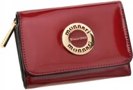 Portfele - Monnari Mały Portfel Damski Elegancki Lakierowany Portmonetka Logo Prezent - miniaturka - grafika 1