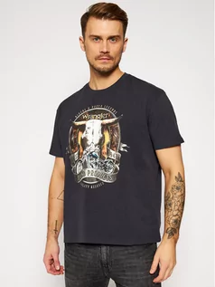 Koszulki męskie - Wrangler T-Shirt Bull W7ADGFXV6 Czarny Regular Fit - grafika 1