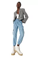 Spodnie damskie - TRENDYOL Dżinsy damskie Trendyol Jogger z wysokim pasem, Niebieski, 42 - miniaturka - grafika 1