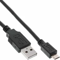 Kable USB - InLine Kabel USB microUSB 2m Czarny 31720Q - miniaturka - grafika 1