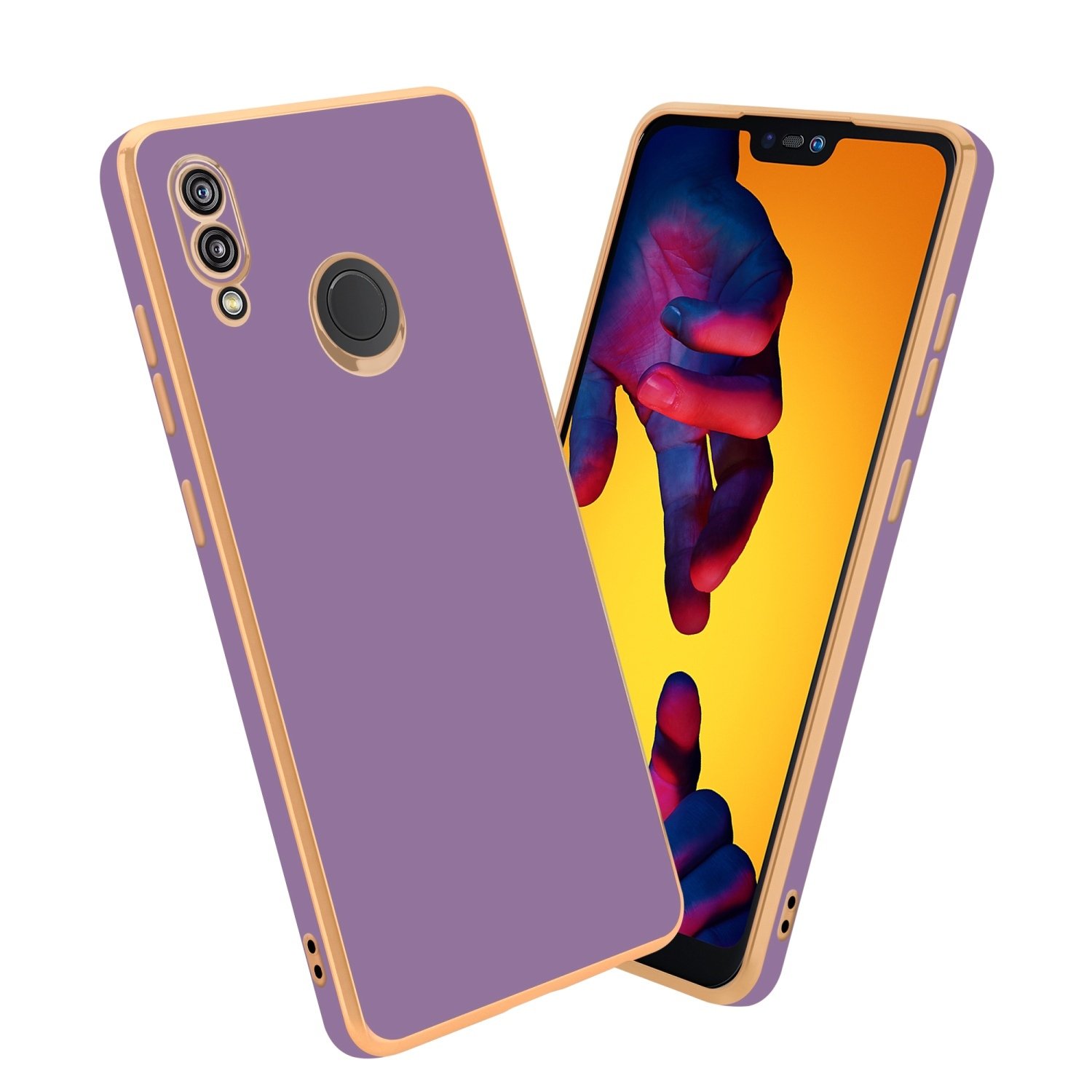 Etui ochronne Cadorabo do Huawei P20 LITE 2018 / NOVA 3E fioletowe etui na telefon komórkowy silikonowe etui ochronne na aparat fotograficzny z TPU