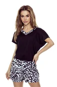 Piżamy damskie - Gracjana Piżama czarny/zebra M - miniaturka - grafika 1