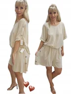 Komplety bielizny - ELEGANCKI komplet guzik srebro na co dzień wygodny beż 54 56 7xl 8xl - miniaturka - grafika 1