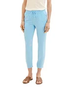 Spodnie damskie - TOM TAILOR Damskie spodnie 1037432, 32653-Blue, minimalny design, 36 W/28 l, 32653 - niebieski minimalny design, 36W / 28L - miniaturka - grafika 1