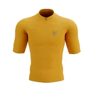 Koszulki sportowe męskie - COMPRESSPORT Koszulka do biegania TRAIL RACING POSTURAL SS TOP saffron - miniaturka - grafika 1