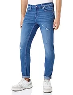 Spodenki męskie - ONLY & SONS Męskie spodnie jeansowe, niebieski (medium blue denim), 30W / 34L - miniaturka - grafika 1