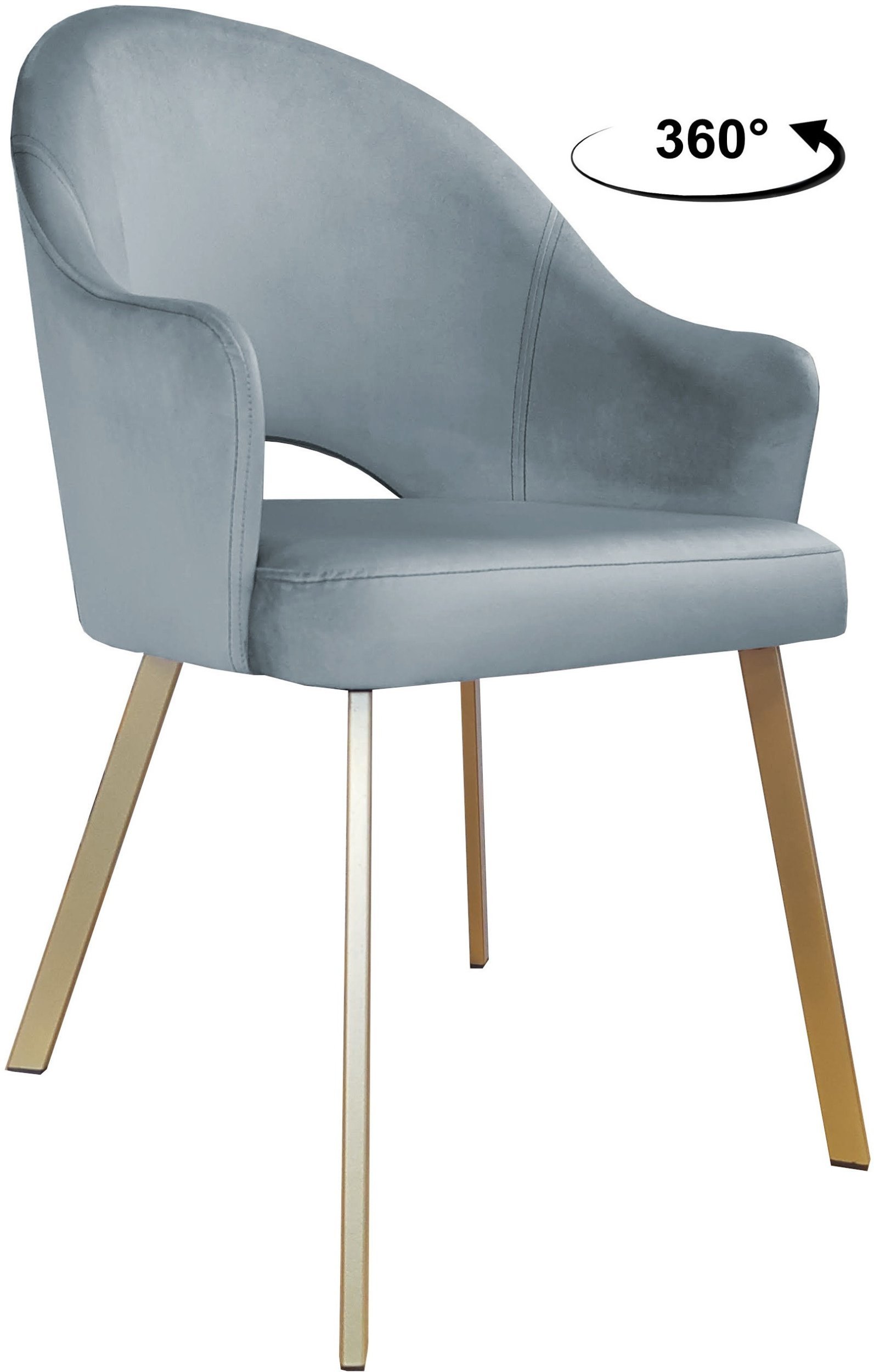 Krzesło obrotowe Velvet podstawa Profil złota BL06