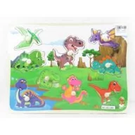 Puzzle - BIGTOYS Puzzle drewno Dinozaury BPUZ6474 - miniaturka - grafika 1