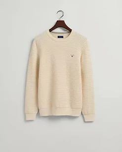 GANT sweter męski, kremowy, XL - Swetry męskie - miniaturka - grafika 1