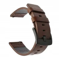 Akcesoria do zegarków - NOWY GRUBY BRĄZOWY SKÓRZANY PASEK, SKÓRA NATURALNA 22MM + TELESKOPY - miniaturka - grafika 1