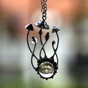 Naszyjniki - Naszyjnik z grzybem muchomorem w stylu cotagecore niezwykły prezent leśny - miniaturka - grafika 1