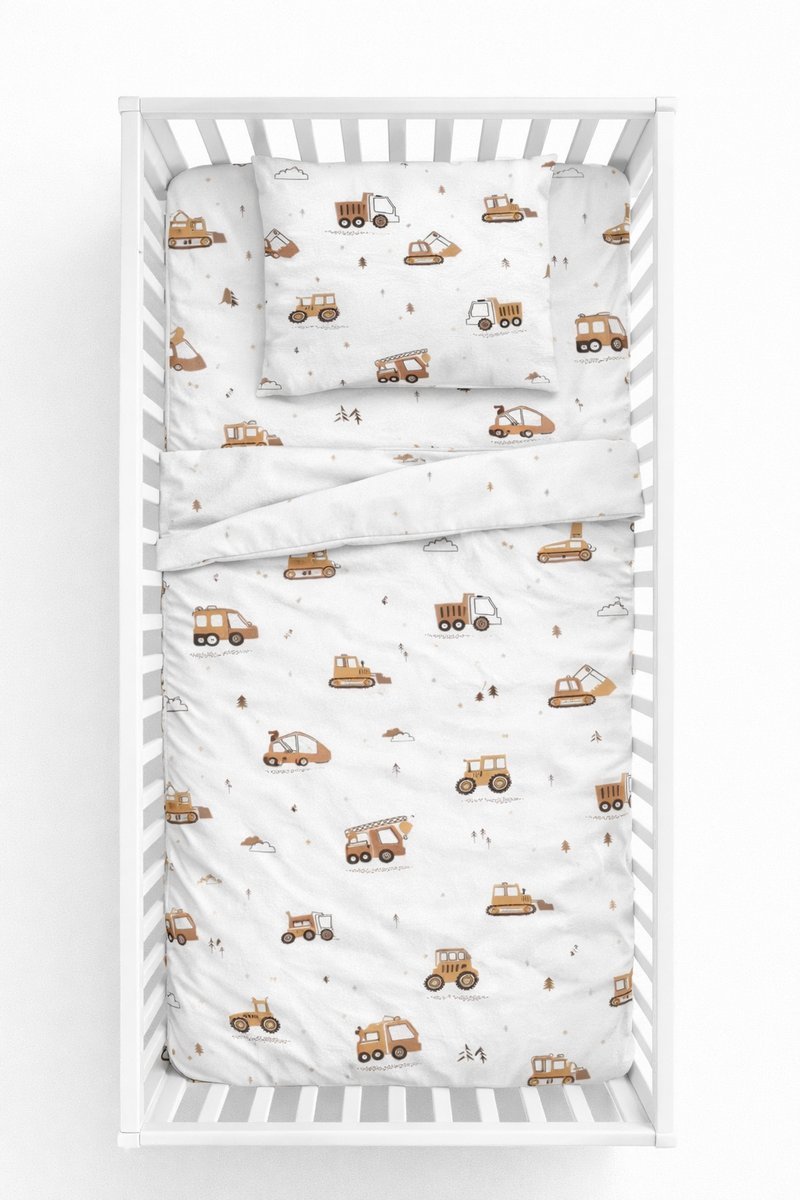 Pościel bawełniana 135x100+poszewka 40x60 zapakowana Chłopięcy świat