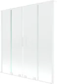 Parawany nawannowe - Mexen Velar L Duo parawan nawannowy 2-skrzydłowy rozsuwany 150 x 150 cm, transparent, biały - 896-150-003-02-20 - miniaturka - grafika 1