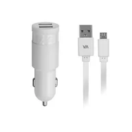 Ładowarki do telefonów - RivaCase Ładowarka  Micro USB 3,4A 2xUSB Biała PS4223WD1 PS 4223 WD1 - miniaturka - grafika 1