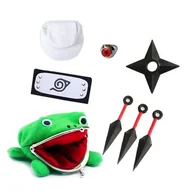 Dodatki do strojów karnawałowych - Zestaw Naruto Pierścień Sygnet Opaska Kunai Uzumaki Akatsuki Ninja - miniaturka - grafika 1