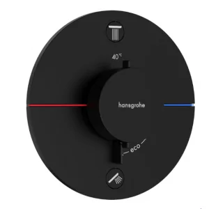 HANSGROHE 15554670 ShowerSelect Comfort S Bateria termostatyczna, podtynkowa do 2 odbiorników Czarny Matowy - Baterie podtynkowe - miniaturka - grafika 1