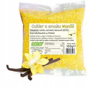 Cukier Kolorowy Do Waty Cukrowej Wanilia Żółty 100g Saszetka Waniliowy - Cukier i słodziki - miniaturka - grafika 1