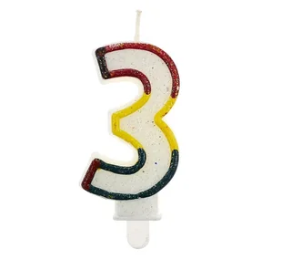 GODAN Świeczka cyferka z brokatem "8" - Świece - miniaturka - grafika 43