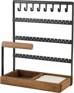 Biżuteria - akcesoria - Stojak na biżuterię Wielopoziomowy stojak na biżuterię do sypialni Łazienka Czarny - miniaturka - grafika 1