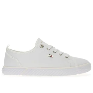 Buty Tommy Hilfiger Vulc Canvas FW0FW08063-YBS - białe - Trampki damskie - miniaturka - grafika 1