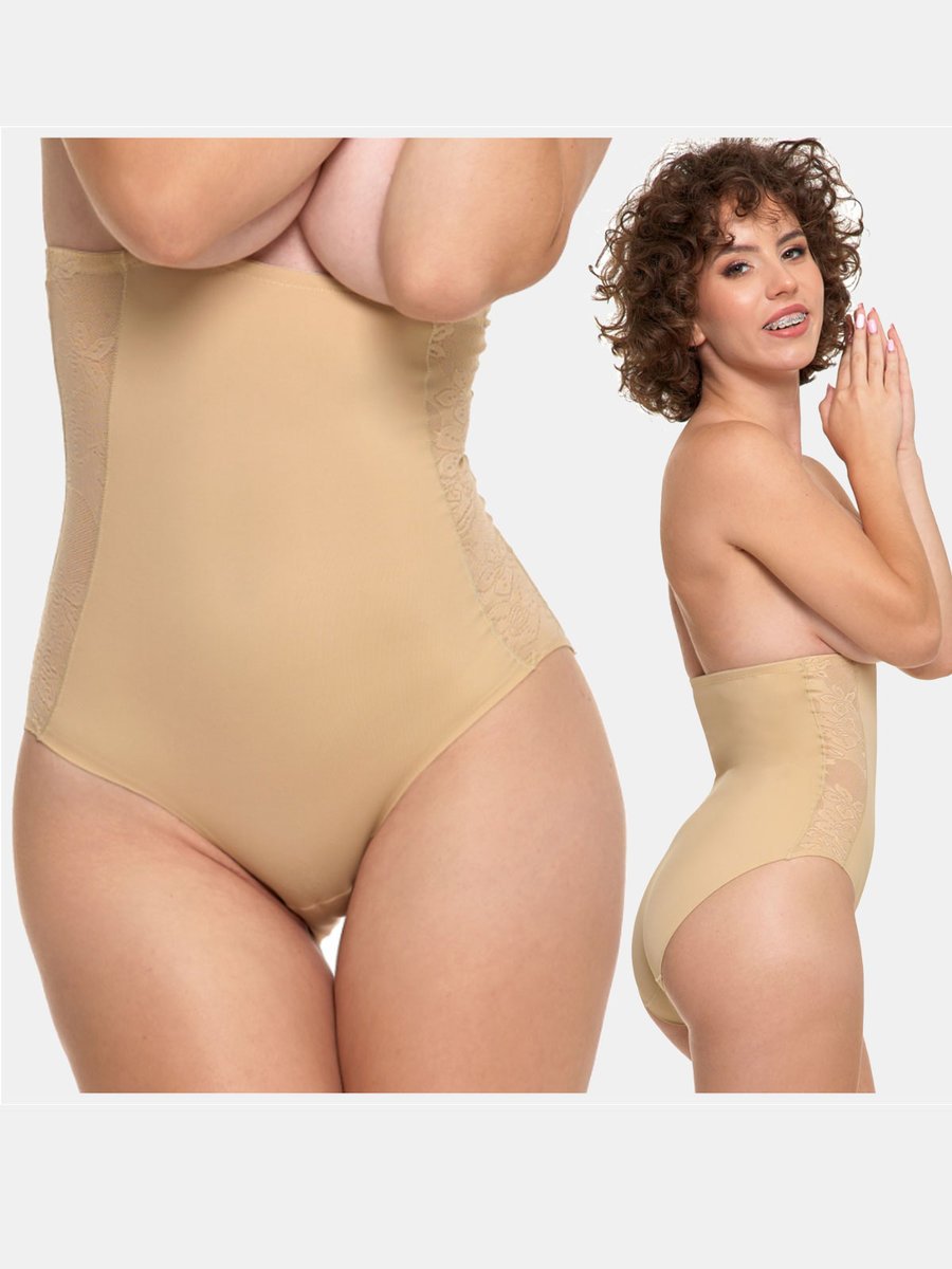 Eleganckie figi wyszczuplające beżowy M