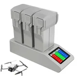 Akcesoria do drona - Ładowarka HUB dron DJI Mini 3 / Mini 3 Pro / Mini 4 Pro 3aku wyświetlacz kolor - miniaturka - grafika 1