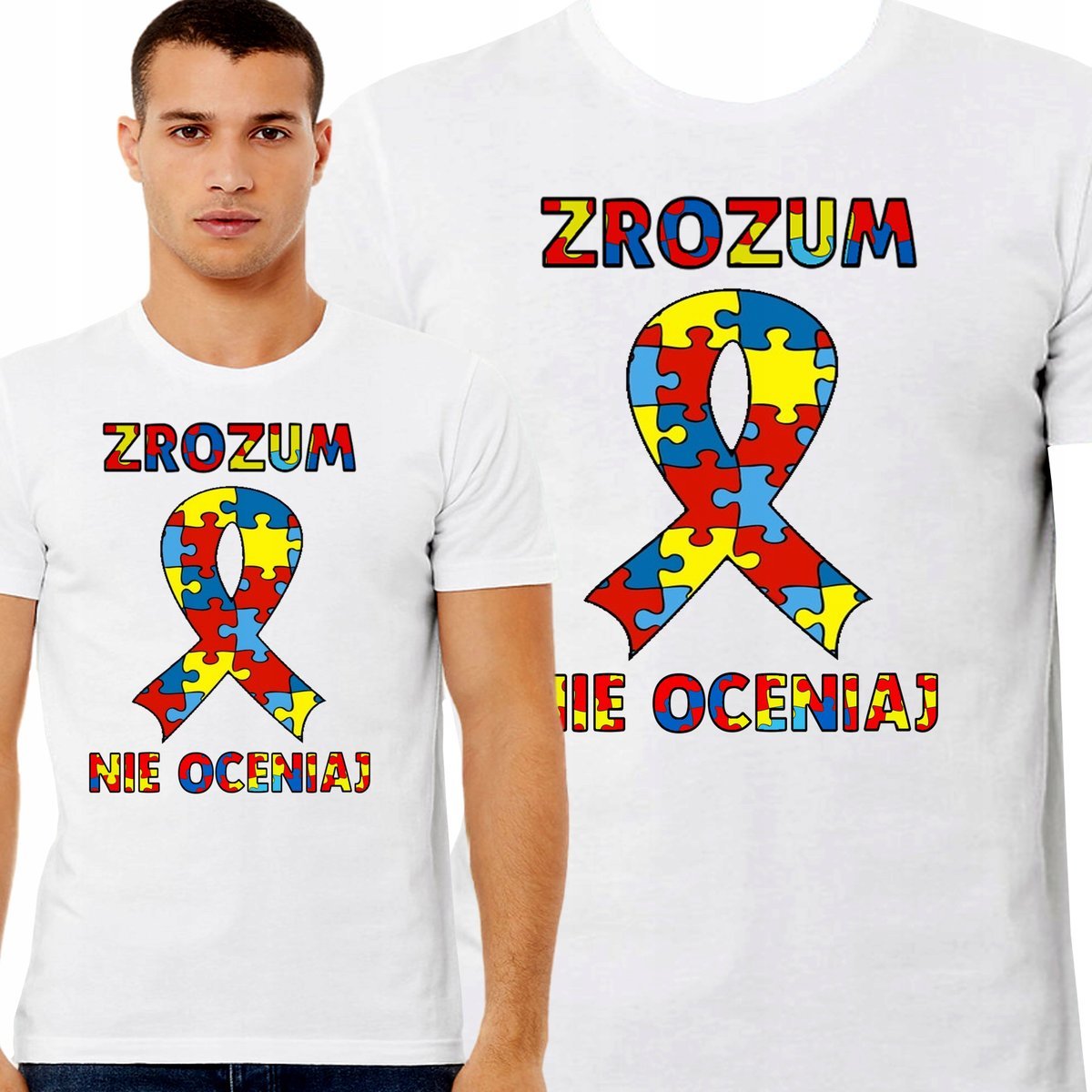 KOSZULKA MĘSKA AUTYZM ZROZUM NIE OCENIAJ DZIEŃ AUTYZMU AUTISM S 3466