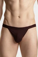 Majtki męskie - Slipy męskie Atlantic MP-1571/1 Jockstrap czekoladowe - miniaturka - grafika 1