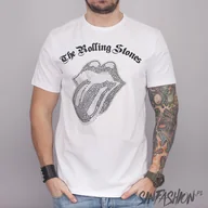 Koszulki i topy damskie - KOSZULKA ROLLING STONES SILVER DIAMANTE AMPLIFIED - miniaturka - grafika 1