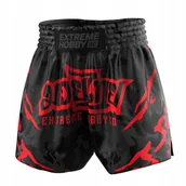 Kimona, stroje i obuwie - Spodenki Muay Thai męskie EXTREME HOBBY BLACK PANTHER - miniaturka - grafika 1