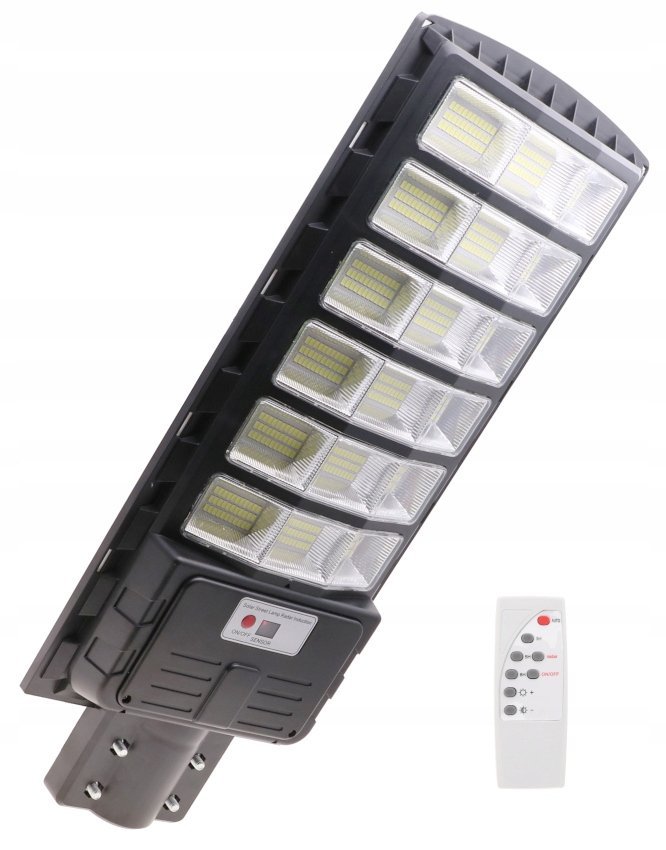 Lampa Solarna Latarnia Uliczna 1200W Pilot Czujnik Ruchu Zmierzchu 1316