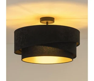 Duolla - Żyrandol natynkowy KOBO 1xE27/15W/230V śr. 45 cm czarny - Lampy sufitowe - miniaturka - grafika 1