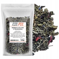 Herbata - Herbata Zielona Truskawka 100g Owocowa Liściasta naturalna suszona Kol-Pol - miniaturka - grafika 1