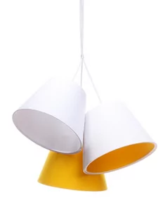 MacoDesing Lampa wisząca MACODESING Wioletta 070-094, 60 W, biało-pomarańczowa - Lampy sufitowe - miniaturka - grafika 1