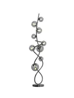 Lampy stojące - Nancy lampa podłogowa 9xG9 czarny chrom/dymiony 3014-905 - miniaturka - grafika 1