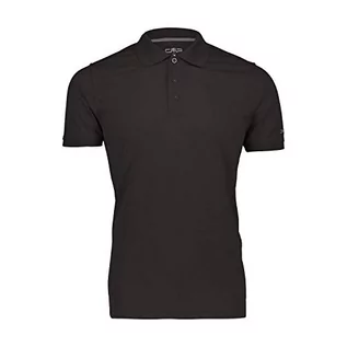 Koszulki męskie - CMP męska koszulka polo 3t60077 czarny Nero-cemento 54 3T60077 - grafika 1