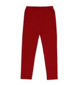 Legginsy - Bawełniane legginsy czerwone - 98 - miniaturka - grafika 1