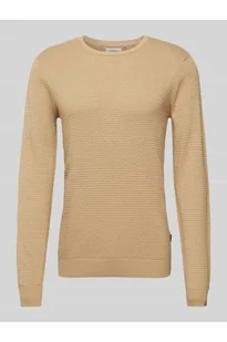 Sweter z dzianiny z fakturowanym wzorem - Blend - Swetry męskie - miniaturka - grafika 1