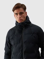 Płaszcze męskie - Płaszcz zimowy puchowy z syntetycznym wypełnieniem membrana 10000 męski 4F 4FWAW24TDJAM489-20S Czarny - miniaturka - grafika 1