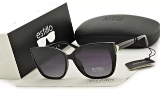 Okulary przeciwsłoneczne - ESTILLO Damskie okulary przeciwsłoneczne polaryzacyjne czarne EST-06-1 Estillo EST-06-1 - grafika 1
