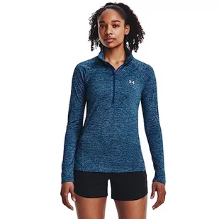 Under Armour Tech 1/2 zamek błyskawiczny - Twist, niebieski, XS - Koszulki męskie - miniaturka - grafika 1