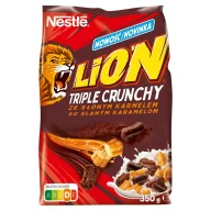Płatki śniadaniowe i musli - Nestlé Lion Triple Crunchy Płatki śniadaniowe ze słonym karmelem 350 g - miniaturka - grafika 1