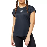 Koszulki i topy damskie - Koszulka New Balance WT23277BK - czarna - miniaturka - grafika 1