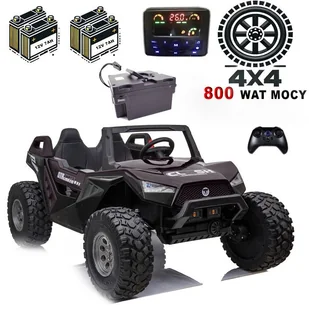 MEGA BUGGY CLASH DLA 2 DZIECI, 4 SILNIKI, 24V-800W, MIĘKKIE PRZESUWANE SIEDZENIE, WALIZKA NA AKUMULATOR/SX-1928 - Pojazdy elektryczne dla dzieci - miniaturka - grafika 1