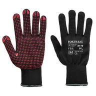 Rękawice robocze - PORTWEST A110 RĘKAWICA POLKA NYLONOWA I NAKRAPIANA; CZARNY - miniaturka - grafika 1